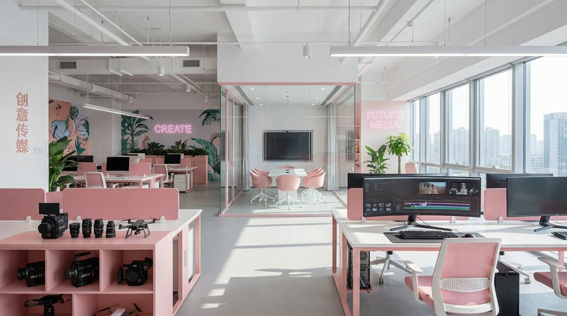 四虎影视传媒公司办公环境